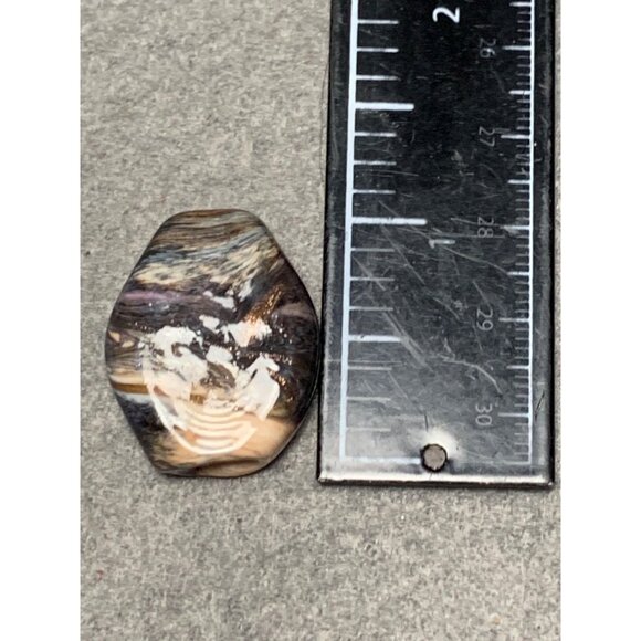 Two Unique Multicolor Lampwork Glass Beads for Jewelry Making Crafts - Picture 6 of 7